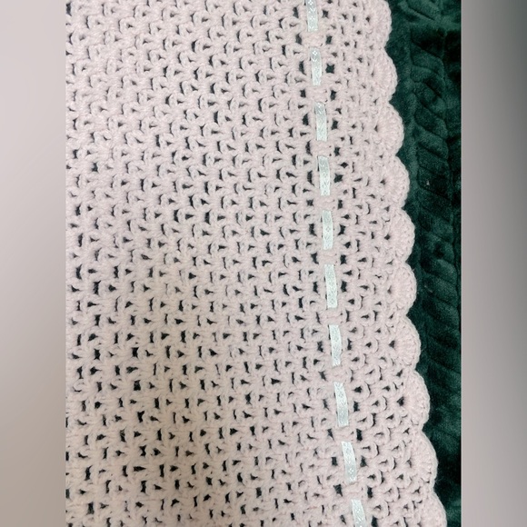 Handmade Crochet Delicate Pink Baby Blanket/Throw - Picture 4 of 5